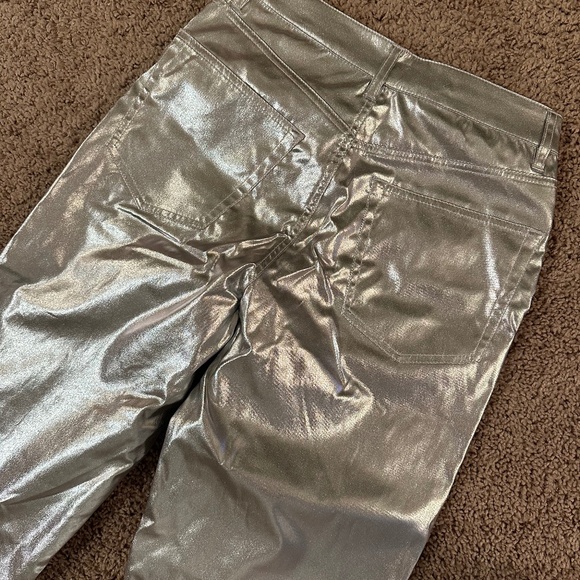 NWT H&M Silver 90's Straight Pants - SIZE 4 - Picture 5 of 6